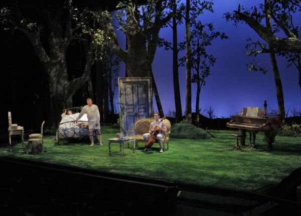 (L to R) Amanda Squitieri as Anne Egerman, Ron Raines as Fredrik Egerman, and Christo Photo